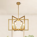 Six Light Gold Pendant Light Modern Farmhouse Chandelier