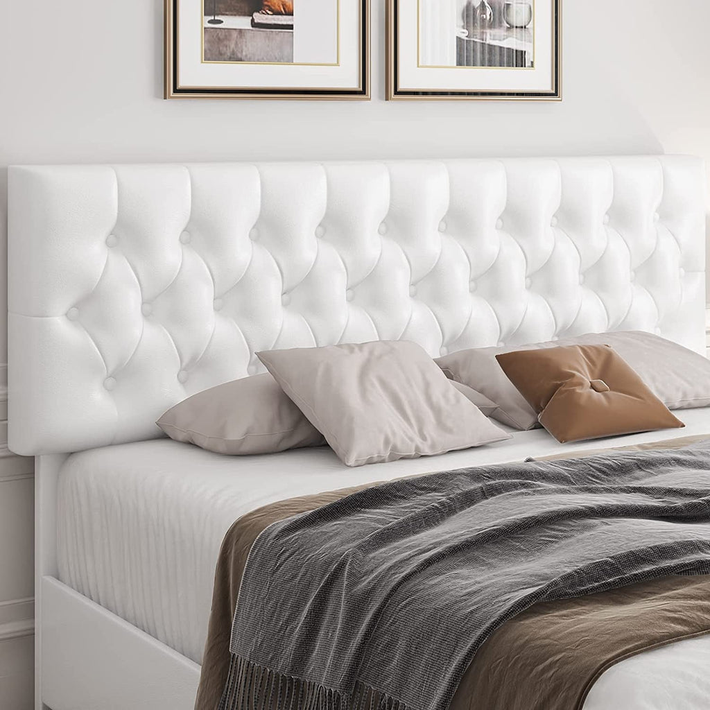Queen Upholstered Bed Frame With Under Bed Drawers