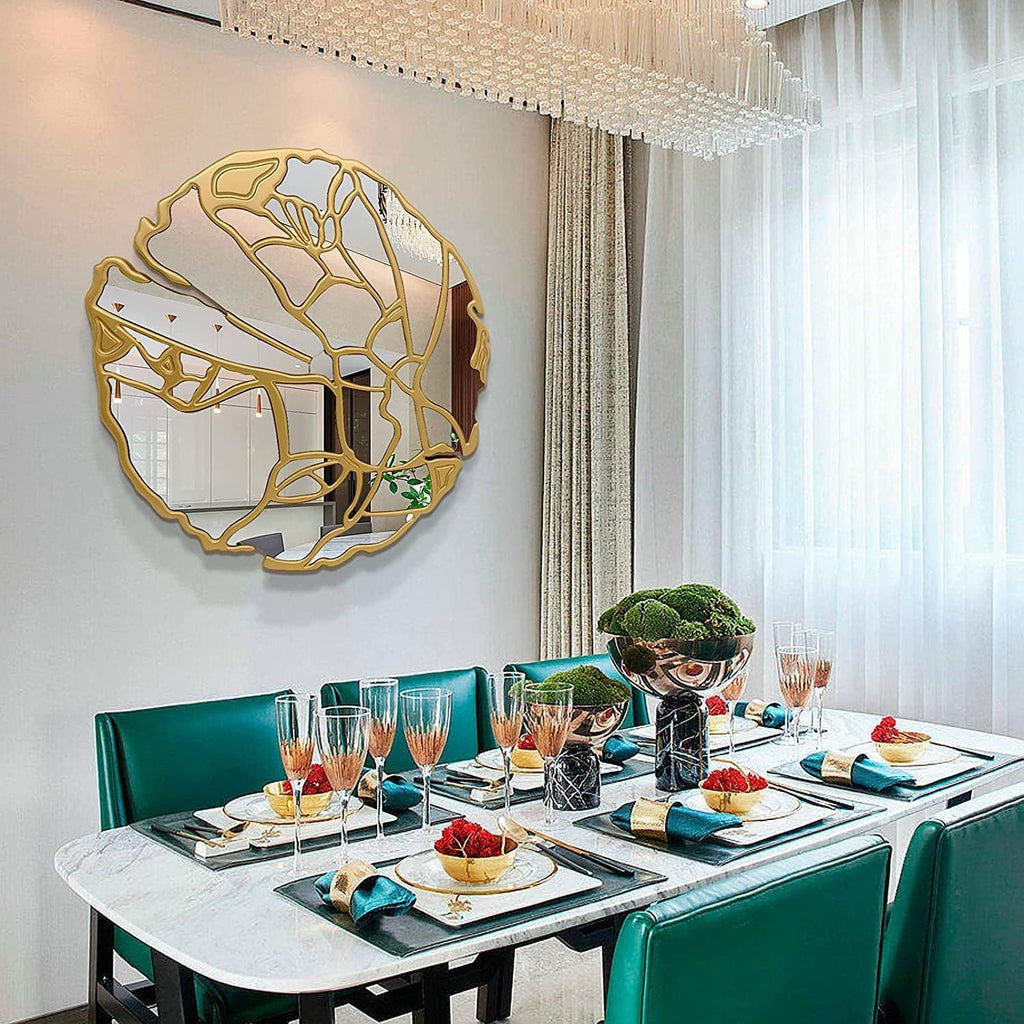 Large Gold Irregular Frame Wall Mirror Living Room Decor