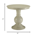 26inches X 26inches X 26inches Antique White Wood Veneer Side Table