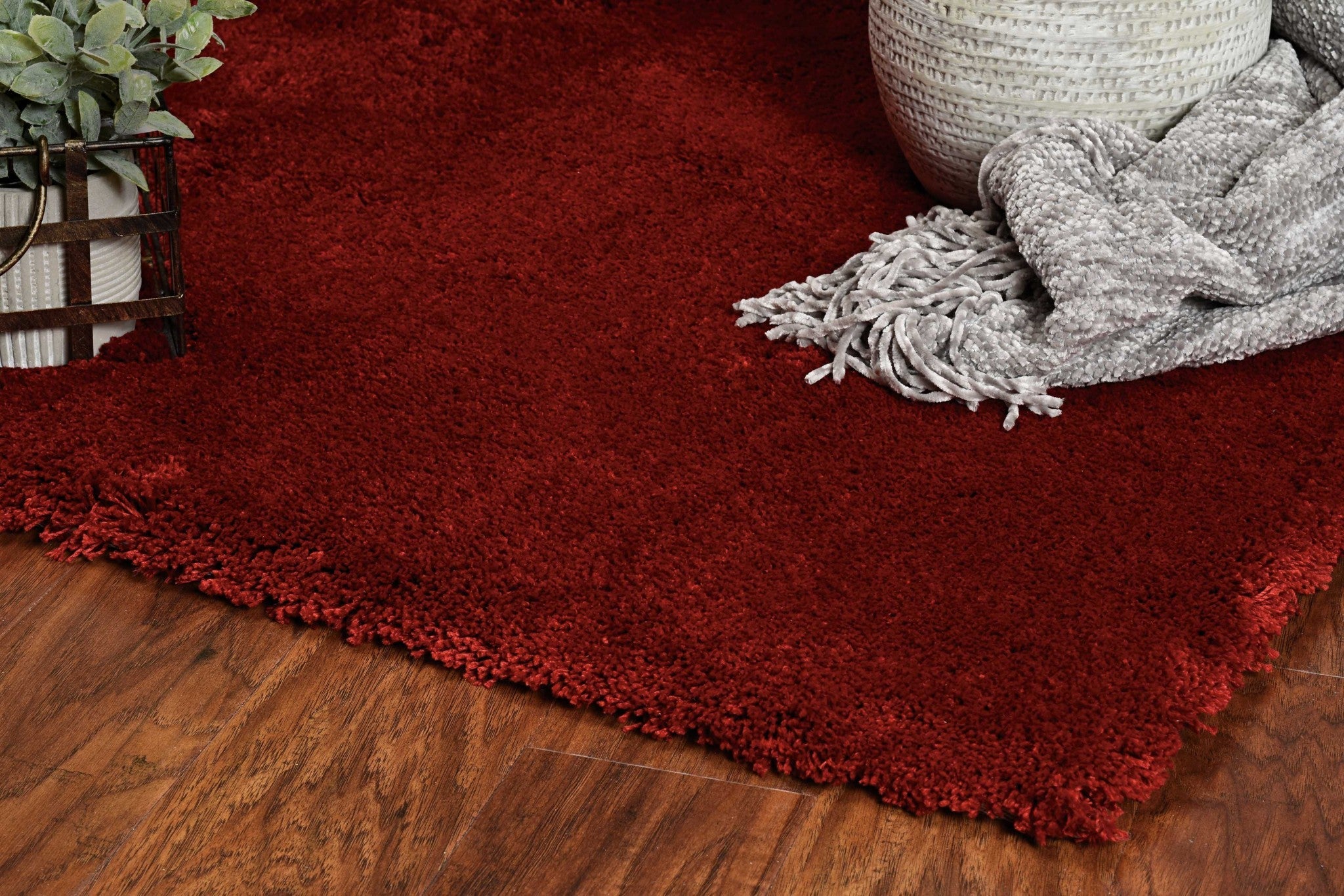 9inches x 13inches Polyester Red Area Rug