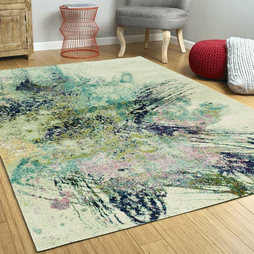 2' x 7' Runner Polypropylene Ivory Area Rug