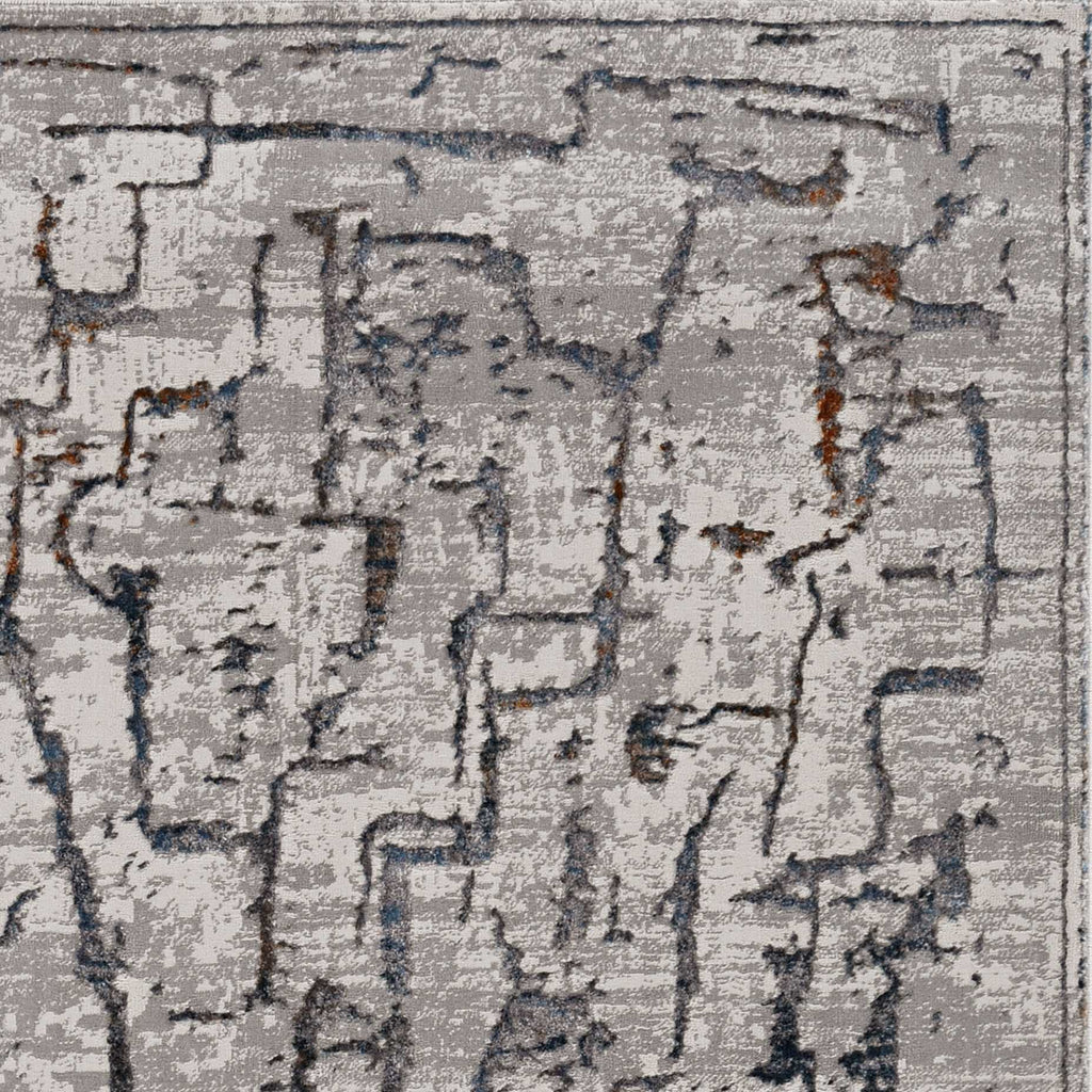 3inches x 5inches Grey Abstract Lines Area Rug