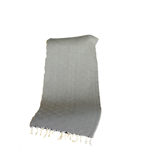 70inches Geometric Handwoven Throw Blankets in Black