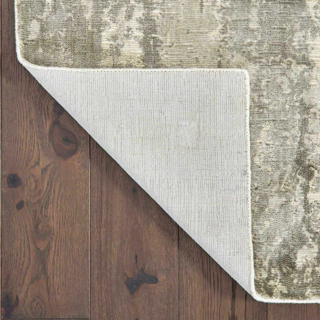 9inches x 12inches Gray and Ivory Abstract Splash Indoor Area Rug