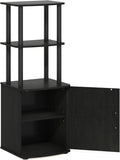 Turn N Tube Tall TV Side Table Storage 2 Tier Blackwood