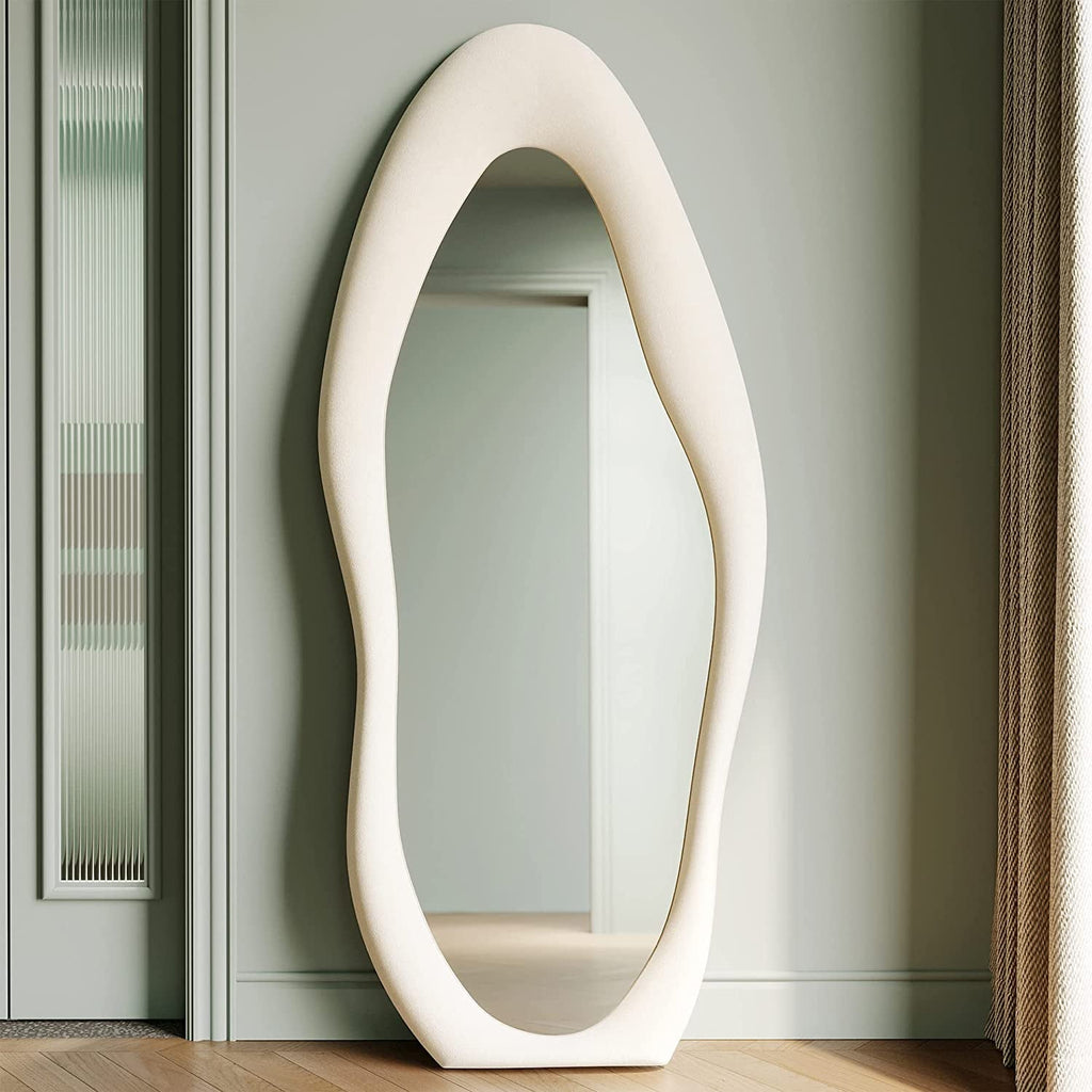 63 X 24 Inch White Full Length Mirror Wooden Frame