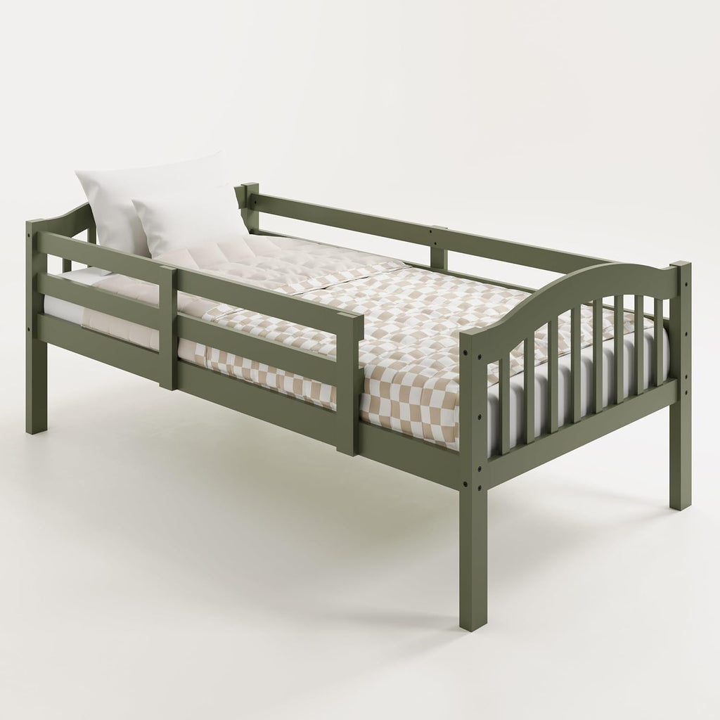 Olive Twin Over Twin Bunk Bed Converts To Two Beds