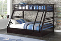 XL Twin Over Queen Bunk Bed With Drawers Espresso Finish