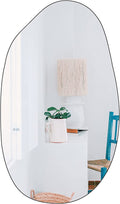 Asymmetrical Frameless Wall Mirror For Living Room 19.5 x 33.5 Inches