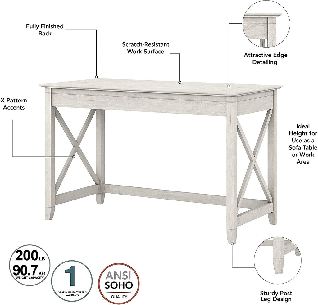 48W Writing Desk With Lateral File Cabinet Home Office Furniture