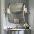 Stainless Steel Wall Mount Vanity Mirror 22x30 Asymmetrical Frame