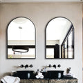 Arched Full Length Wall Mirror 24x36 Matte Black Frame