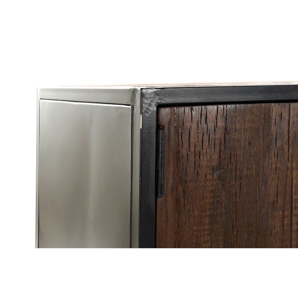 TV furniture DKD Home Decor Black Dark brown Metal Recycled Wood