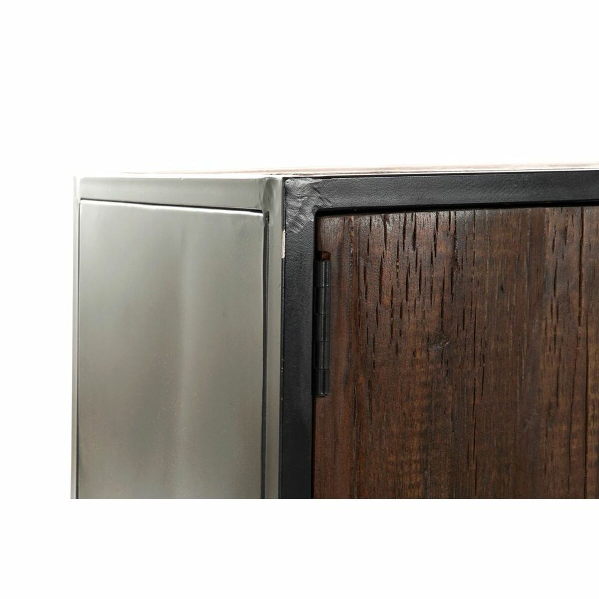 TV furniture DKD Home Decor Black Dark brown Metal Recycled Wood