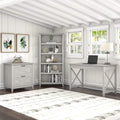 48W Writing Desk With Lateral File Cabinet Home Office Furniture
