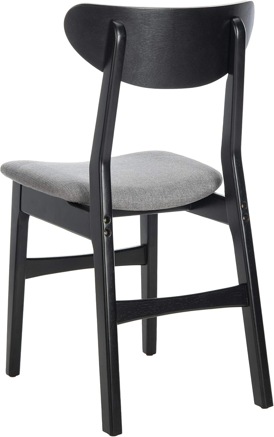 Home Lucca Retro Black And Grey Cushion Dining Chair Set 2