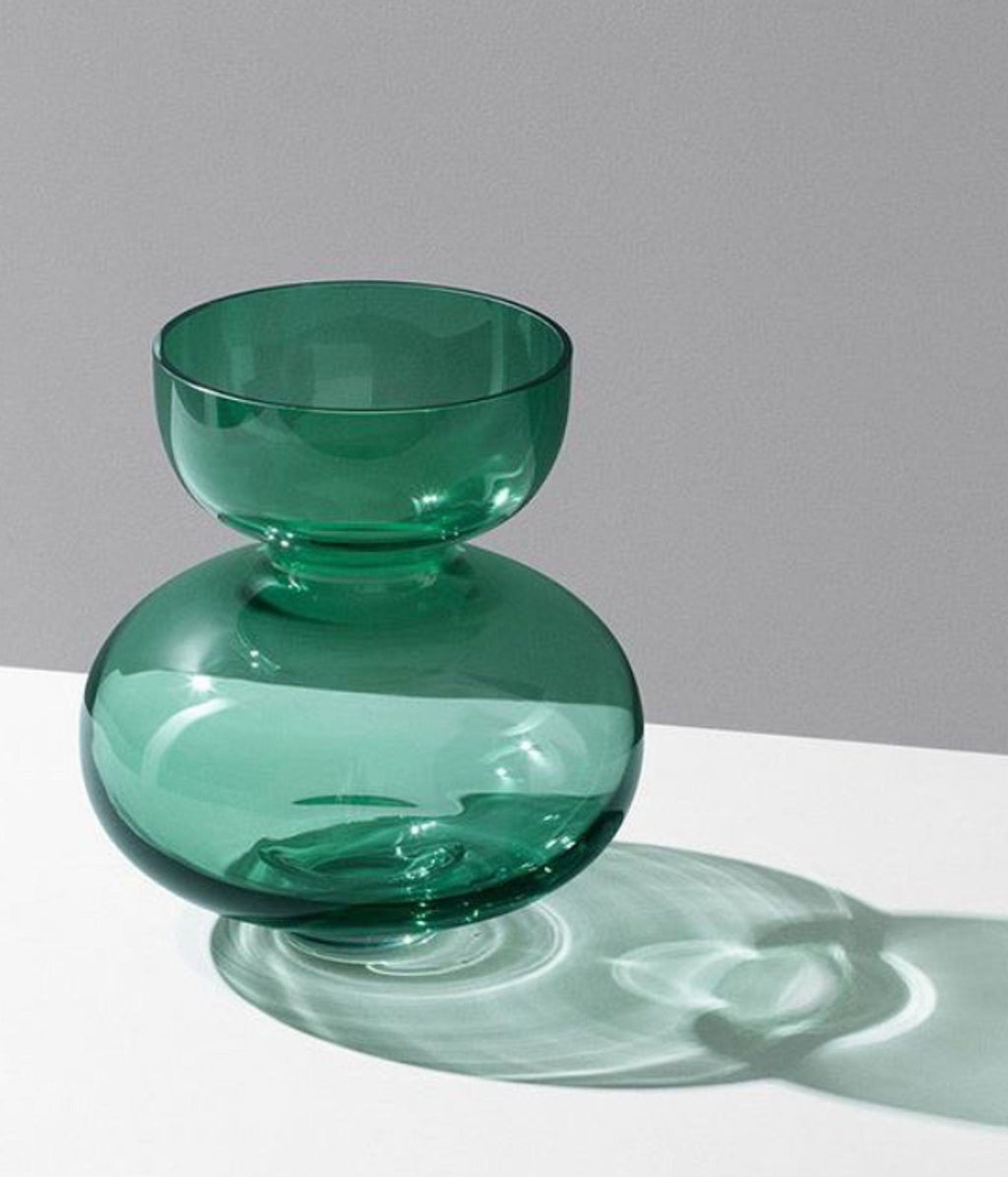 Elegant Hand-Blown Glass Vases - Vintage Art Deco Style in Stunning