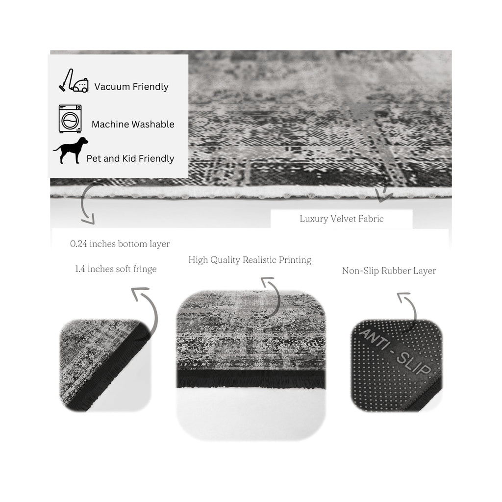 Living Room Washable Area Rug | Homeezone