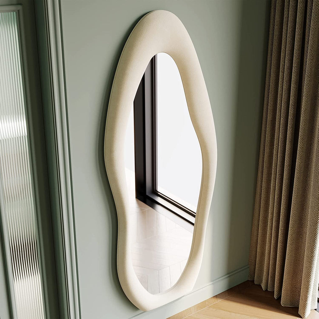 63 X 24 Inch White Full Length Mirror Wooden Frame