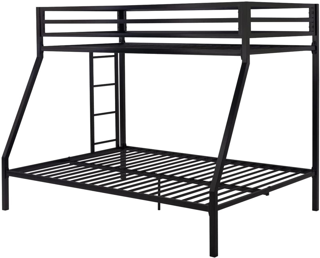 Twin Over Twin Bunk Bed With Slide Durable Square Tube