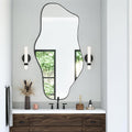 Large Black Irregular Mirror With Asymmetrical Frame