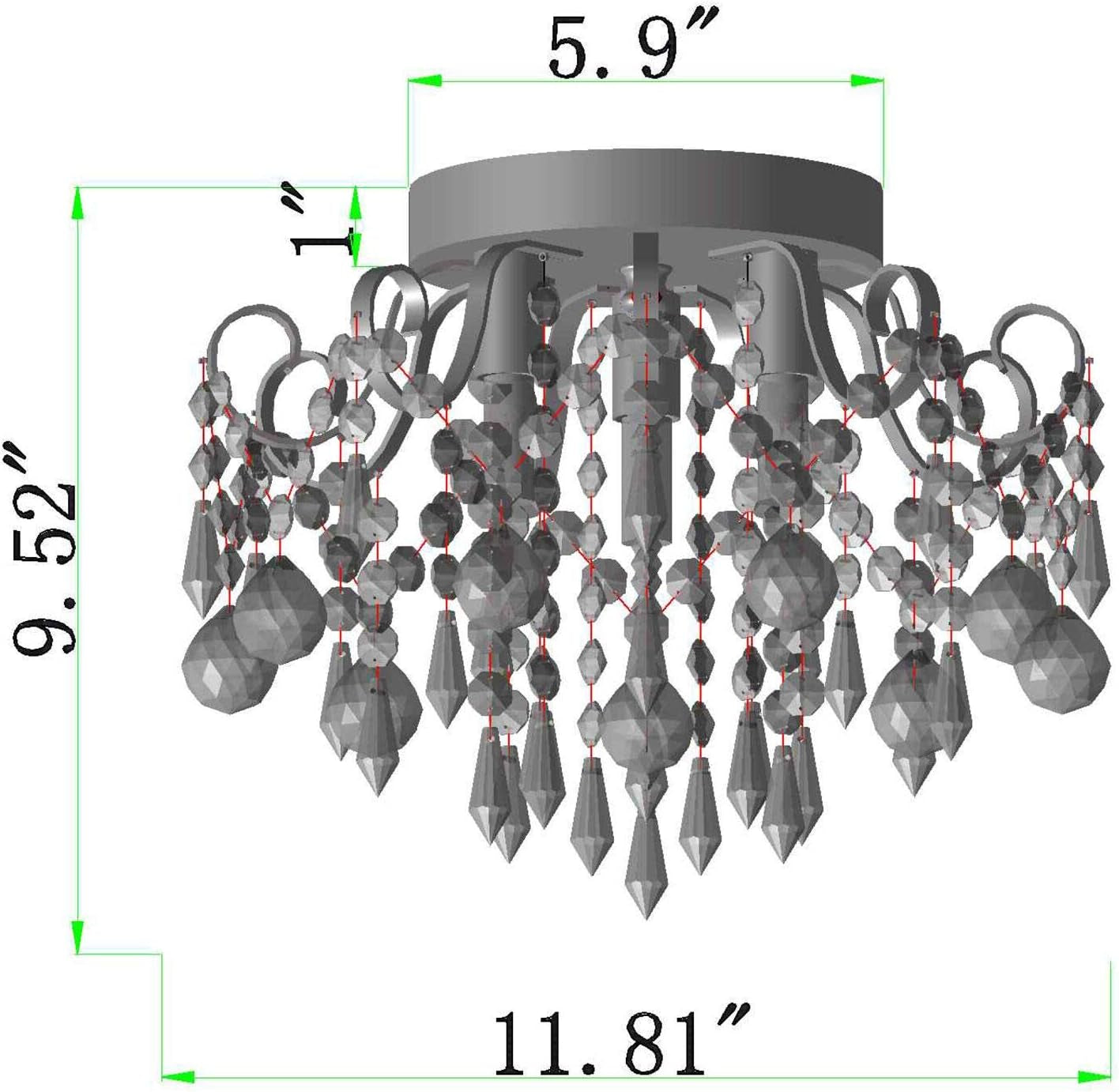 Small Gold Crystal Chandelier Three Light G9 Modern Design