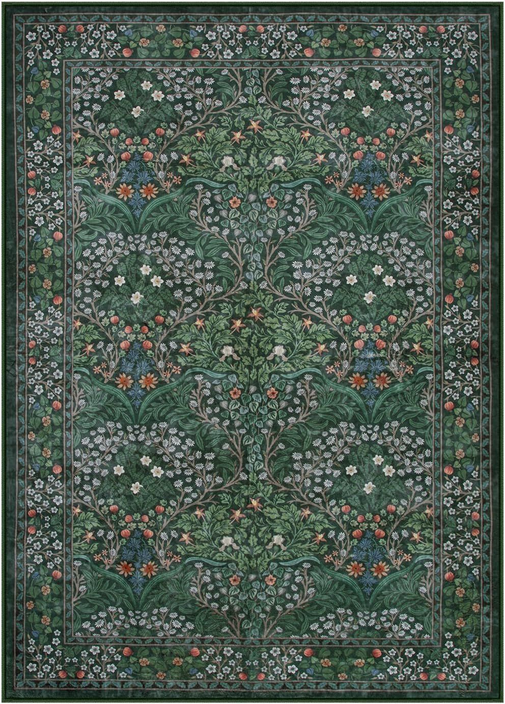 Insect Print Washable Area Rugs 5x7, Soft Rugs for Living Room