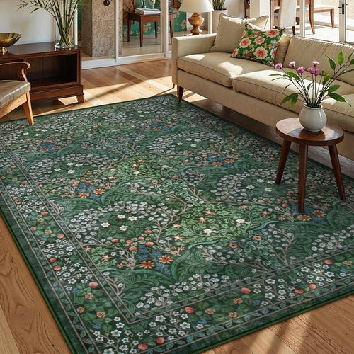 Insect Print Washable Area Rugs 5x7, Soft Rugs for Living Room